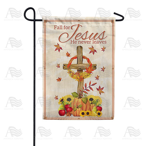 America Forever Fall For Jesus Garden Flag