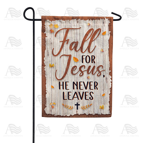 America Forever Fall For Jesus Wooden Plaque Garden Flag