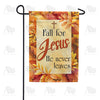 America Forever Fall For Jesus Leaf Border Garden Flag