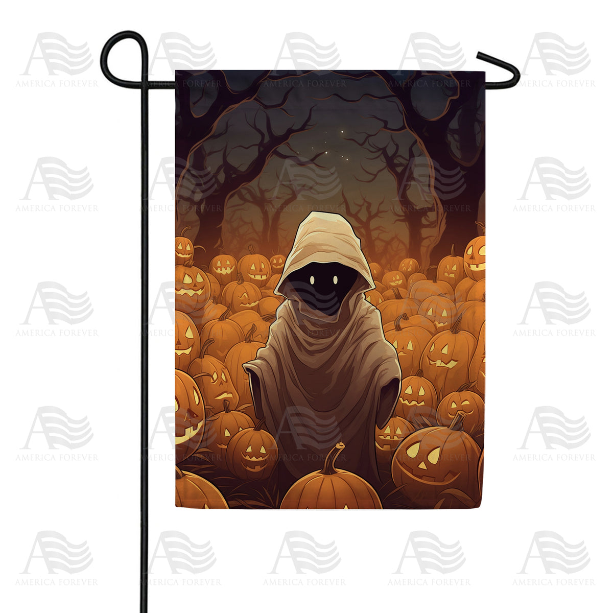 America Forever Evil Pumpkin Farmer Garden Flag