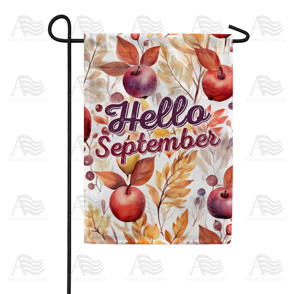 America Forever Hello September Colors Garden Flag