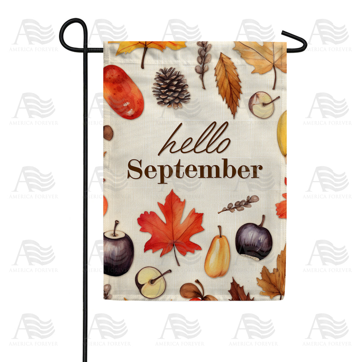 America Forever Hello September Garden Flag