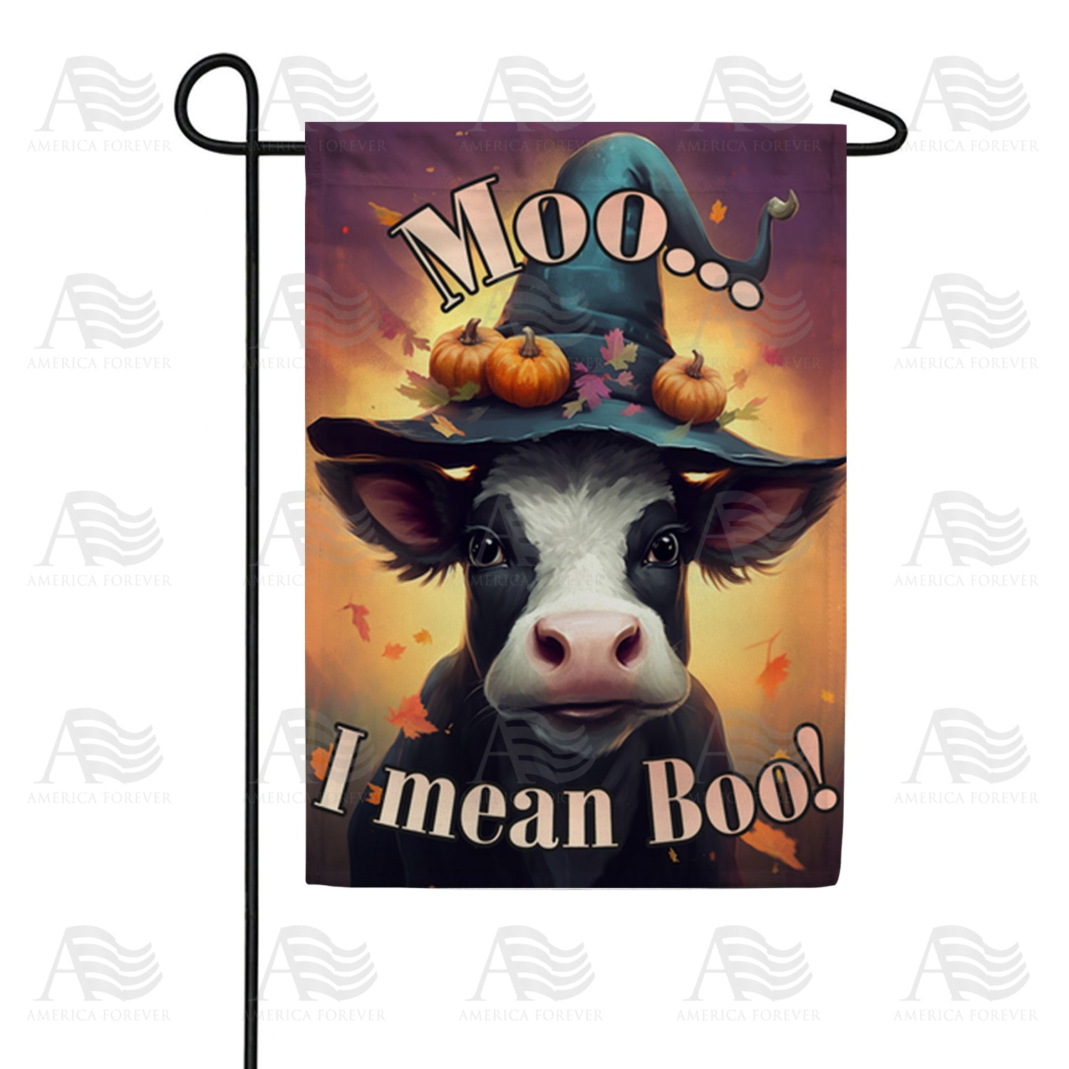 America Forever Moo... I Mean Boo! Garden Flag