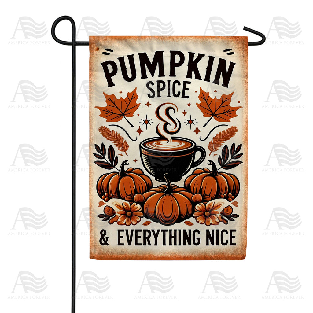 Pumpkin Spice Autumn Garden Flag