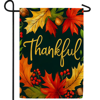 America Forever Thankful Leaves Garden Flag