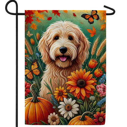 America Forever Adorable Dog Fall Garden Flag
