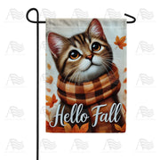 America Forever Hello Fall Cat Garden Flag