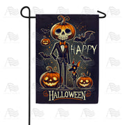 Happy Halloween Skeleton Garden Flag