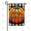 America Forever Happy Halloween Pumpkin Plaid Garden Flag