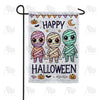 Cute Mummies Happy Halloween Garden Flag