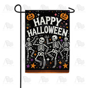 America Forever Happy Halloween Skeletons Garden Flag