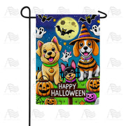 America Forever Happy Halloween Dogs Garden Flag