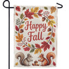 America Forever Happy Fall Squirrels Garden Flag