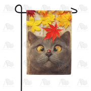 America Forever Fall Cat with Ladybug Garden Flag