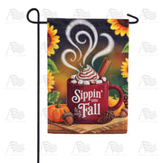 America Forever Sippin' Into Fall Garden Flag