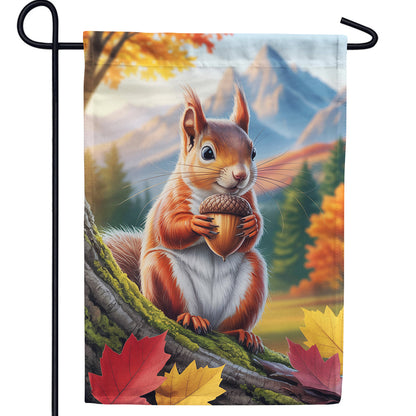 America Forever Autumn Squirrel Garden Flag