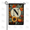 America Forever Sunflower Pumpkin Monogram Garden Flag