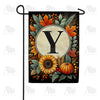 America Forever Sunflower Pumpkin Monogram Garden Flag