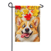 America Forever Fall Corgi and Ladybug Garden Flag