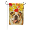 America Forever Fall English Bulldog with Ladybug Garden Flag