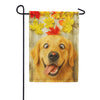 America Forever Fall Golden Retriever with Ladybug Garden Flag