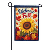 America Forever Welcome Fall Sunflower and Autumn Leaves Garden Flag