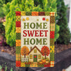 America Forever Home Sweet Home Autumn Patchwork Quilt Garden Flag