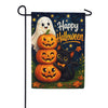 America Forever Happy Halloween Ghost Pumpkins and Black Cat Garden Flag
