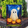 America Forever Cute Ghost with Jack-O-Lanterns Garden Flag