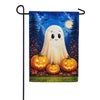 America Forever Cute Ghost with Jack-O-Lanterns Garden Flag