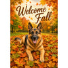 America Forever Welcome Fall German Shepherd Garden Flag