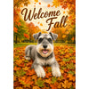America Forever Welcome Fall Schnauzer Dog Garden Flag
