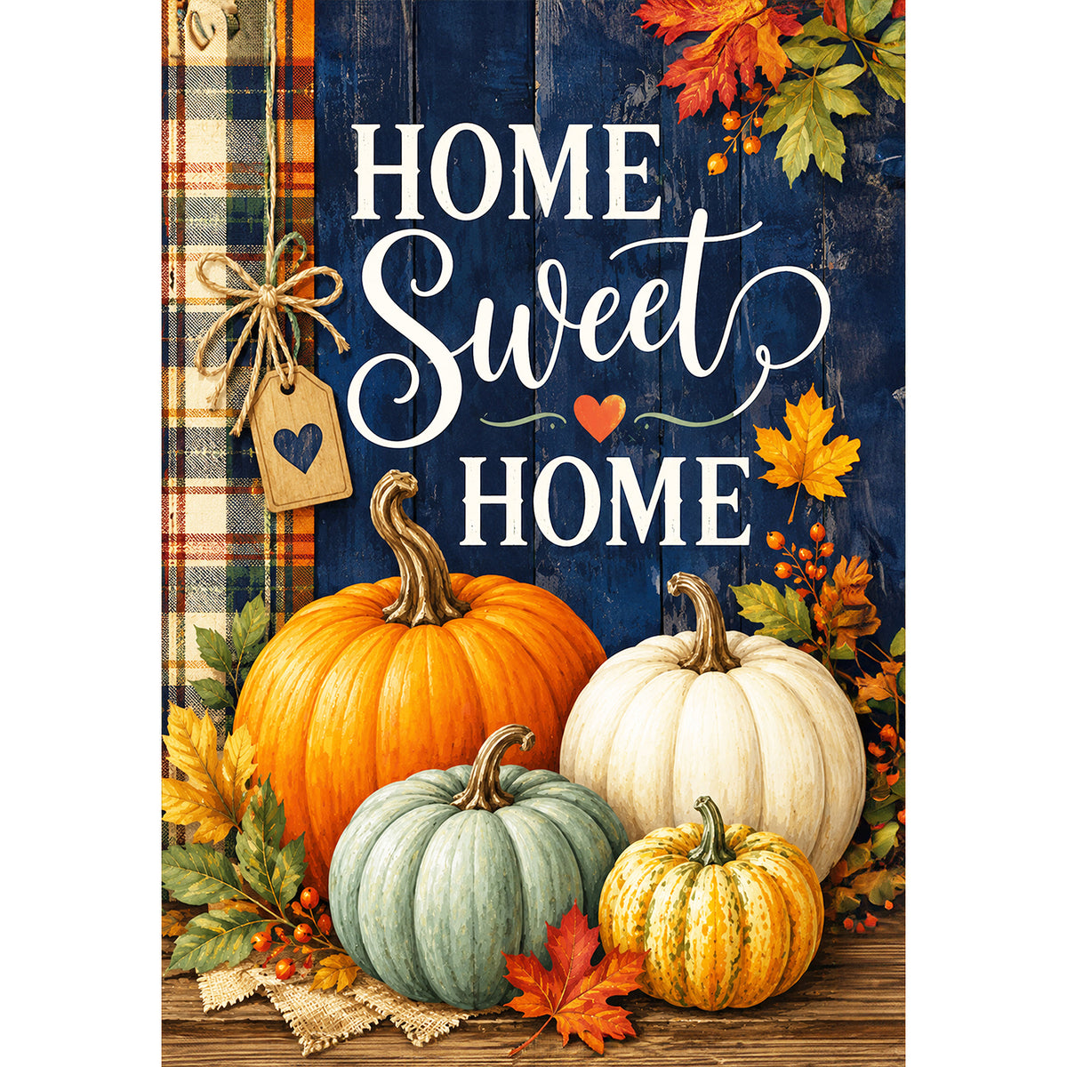 America Forever Home Sweet Home Fall Pumpkins Garden Flag