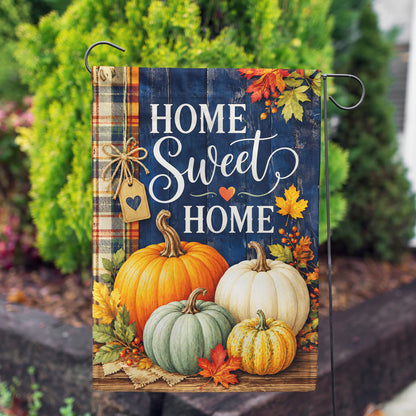 America Forever Home Sweet Home Fall Pumpkins Garden Flag