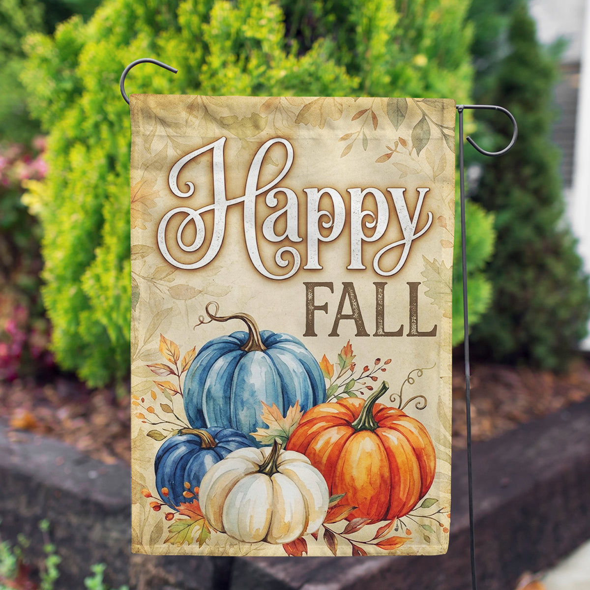 America Forever Happy Fall Pumpkins Autumn Harvest Garden Flag
