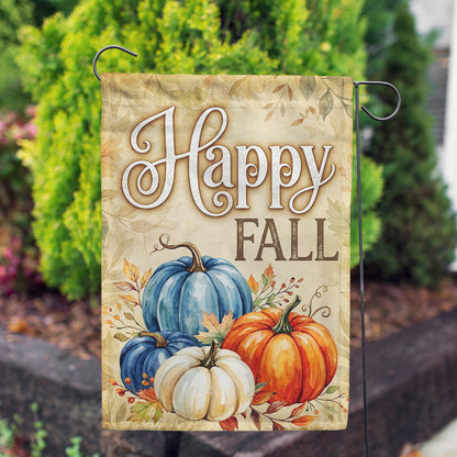 America Forever Happy Fall Pumpkins Autumn Harvest Garden Flag