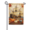 America Forever Mayflower Ship Autumn Harvest Thanksgiving Garden Flag