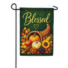 America Forever Blessed Cornucopia Thanksgiving Harvest Garden Flag