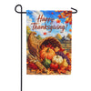 America Forever Happy Thanksgiving Cornucopia Harvest Garden Flag