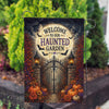 America Forever Welcome To Our Haunted Garden Halloween Garden Flag