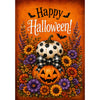 America Forever Happy Halloween Stacked Pumpkins Garden Flag