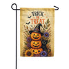 America Forever Trick or Treat Pumpkins Black Cat Halloween Garden Flag