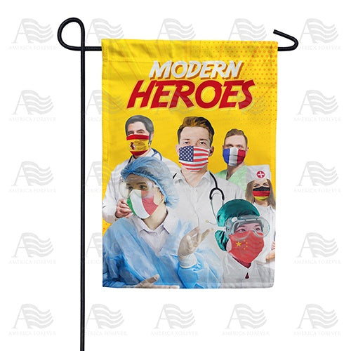 America Forever A World Of Heroes Garden Flag