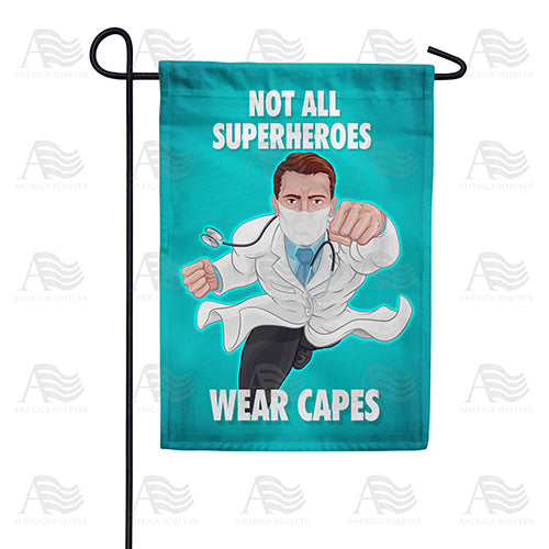 America Forever Capeless But Still Super! Garden Flag