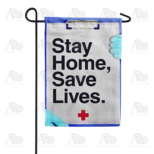 America Forever Stay Home, Stay Alive Garden Flag