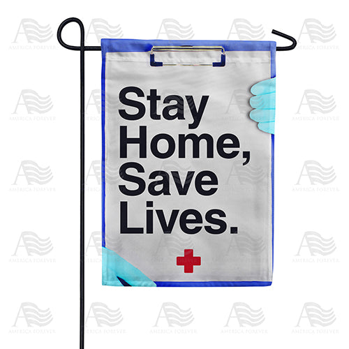 America Forever Stay Home, Stay Alive Garden Flag