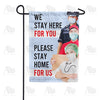 America Forever Help Us By Staying Home Garden Flag