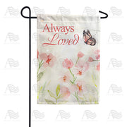 America Forever Always Loved Watercolor Garden Flag