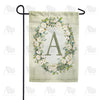 America Forever Sage Floral Monogram Garden Flag