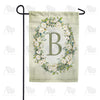 America Forever Sage Floral Monogram Garden Flag